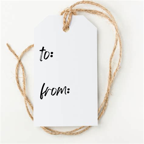 to from gift tag